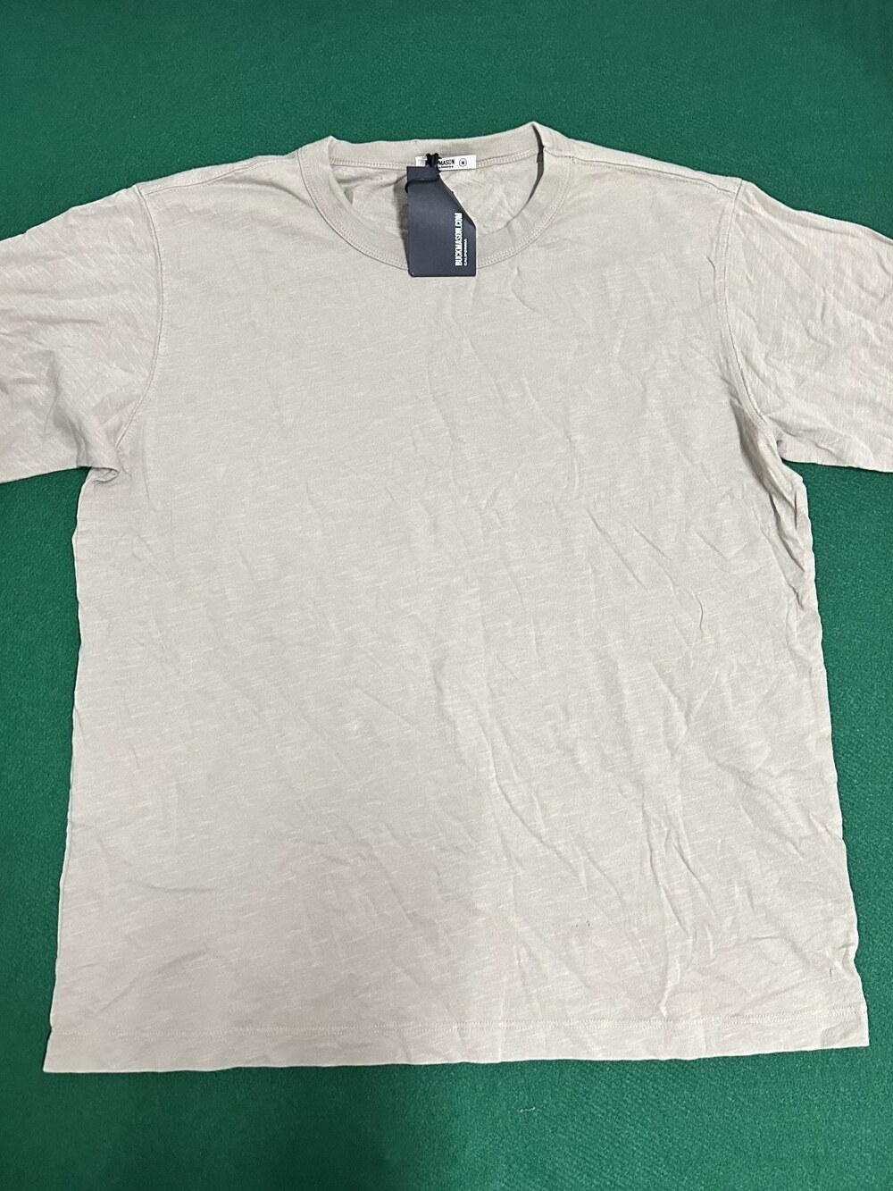Buck Mason Mens Smoke Grey Slub 90's Boxy Tee Sz MEDIUM MSRP $45 NWI [DB24]